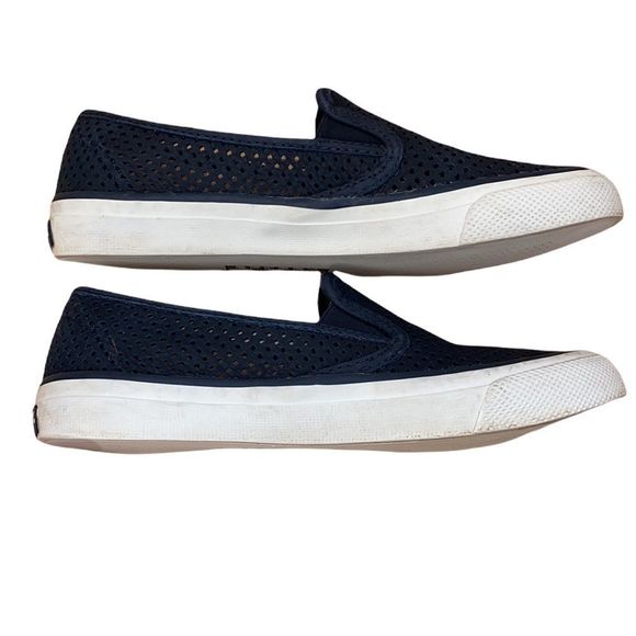 Sperry Seaside Perforated Leather Slip On - Picture 2 of 8